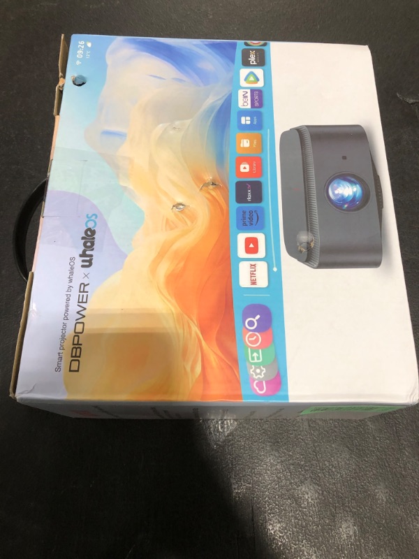 Photo 1 of [2025 Netflix-Official | 386+ Built-in Apps] DBPOWER E2 Smart Projector with WiFi and Bluetooth, Mini Projector 4K Support with Netflix, Youtube, Disney+, Hulu, Max, Crunchyroll w Portable Case