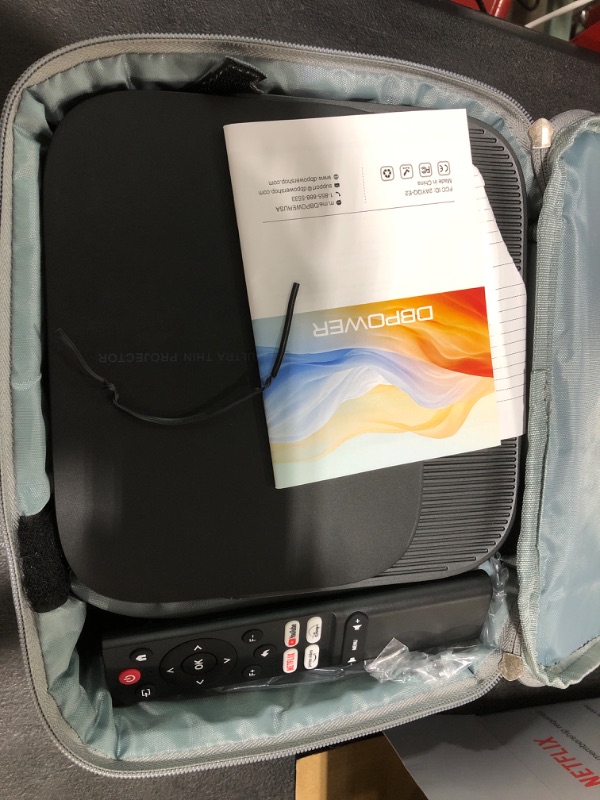 Photo 1 of [2025 Netflix-Official | 386+ Built-in Apps] DBPOWER E2 Smart Projector with WiFi and Bluetooth, Mini Projector 4K Support with Netflix, Youtube, Disney+, Hulu, Max, Crunchyroll w Portable Case