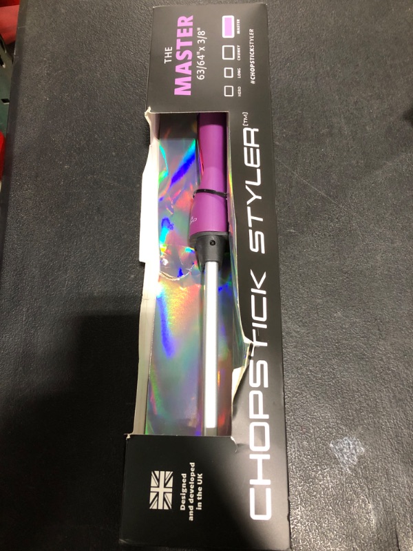 Photo 1 of CHOPSTICK STYLER Master Curling Wand Iron, Rectangular 1 inch Ceramic Barrel for Voluminous Wild Beachy or Zig Zag Waves, Professional Curler with Temperature Control for Long & Shorter Hair