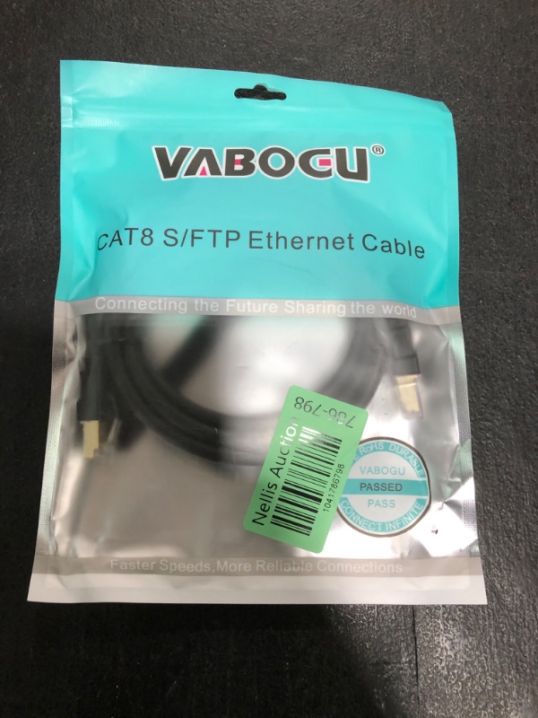 Photo 1 of Cat 8 Ethernet Cable, 1.5Ft 3Ft 6Ft 10Ft 15Ft 20Ft 30Ft 40Ft 50Ft 60Ft 100Ft Heavy Duty High Speed Internet Network Cable, Professional LAN Cable Shielded in Wall, Indoor&Outdoor