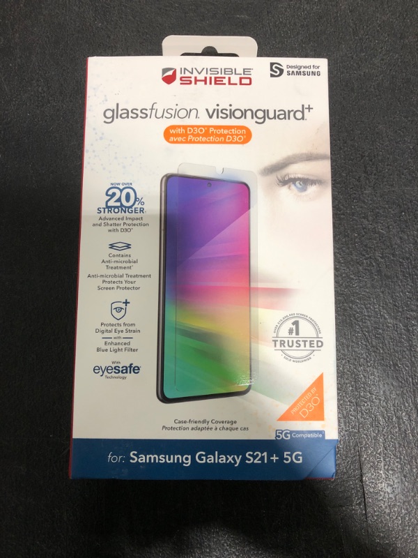 Photo 1 of ZAGG InvisibleShield GlassFusion VisionGuard+ - Made for Samsung GS21+ (6.7")