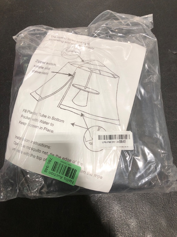 Photo 1 of 15Ft Mosquito Netting for Patio 15ft Double-Sided Umbrella Large Outdoor, Patio Screen Mesh with Double Zipper and Ground Anchor Tiimmgaal (Mosquito Netting Only)(Black)