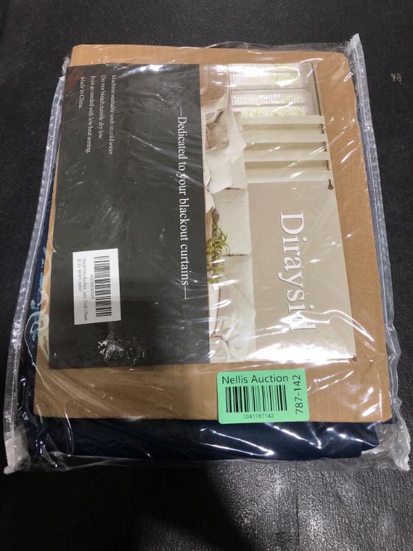 Photo 1 of Diraysid Navy Blue Blackout Curtains for Bedroom and Living Room Thermal Insulated Room Darkening Curtains Drapes, 52 x 84, 2 Panels