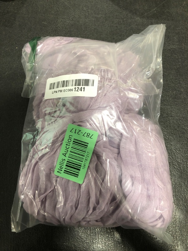 Photo 1 of Le courant 10FT Cheesecloth for Straining, Lilac Cheesecloth Mothers Day Table Runner Boho Rustic GauzeCheese Cloth Runner for Wedding Party First Communion Centerpiece Engagement Home Decor