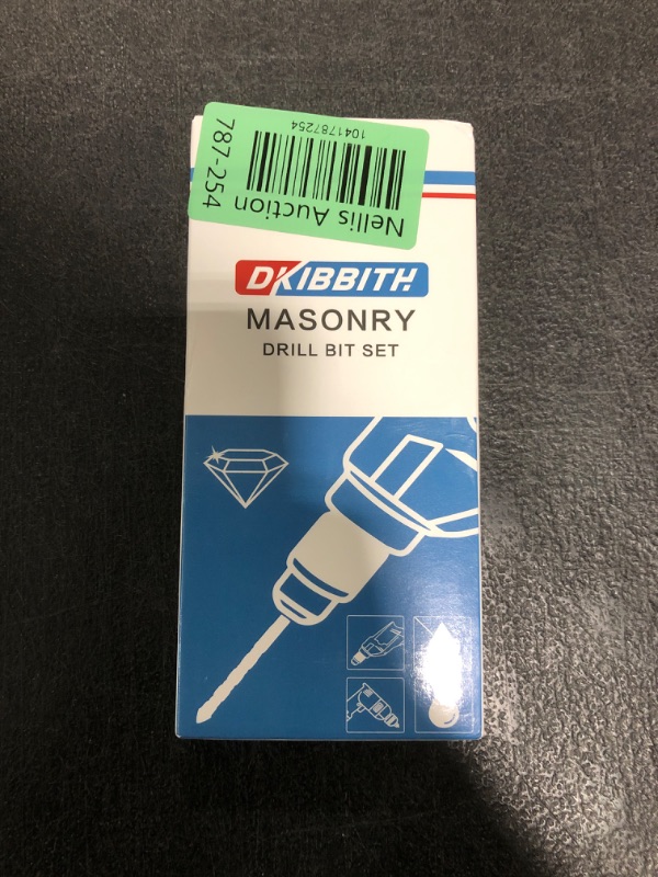 Photo 1 of 10-Piece Masonry Drill Bits Set for Tile Glass Ceramic Brick Wood, 1/8 to 1/2 Inch Drilling Bits with Triangle Handle, YG8 Tungsten Steel Alloy Tip.?Black?