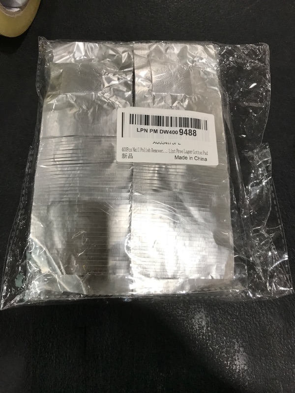 Photo 1 of 400Pcs Nail Polish Remover Gel Nail Foil Wraps Aluminium Soak Off Foils Cotton Pads Gel Nail Polish Wraps Removal Tool Finger Nail Polish Remover with Lint-Free Lager Cotton Pad