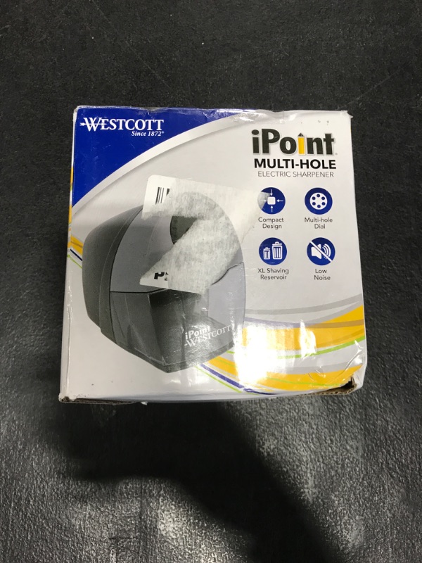 Photo 1 of Westcott Compact Electric Multi Hole Horizontal Pencil Sharpener