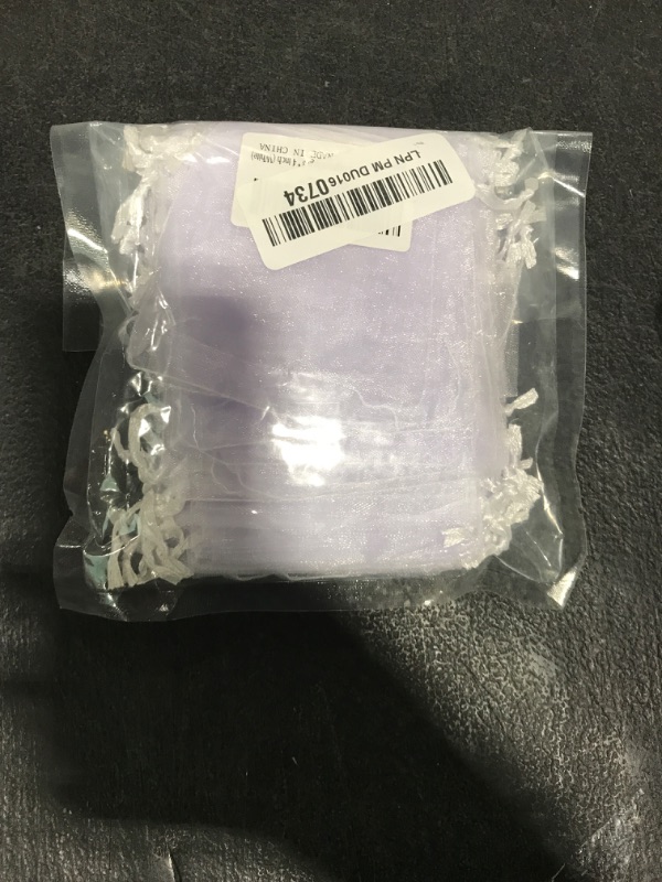 Photo 1 of ANZNKU 50 Pack White Organza Bags 3x4 Inch, Small Mesh Gift Bags Drawstring Favor Bag for Candy Party Wedding Christmas