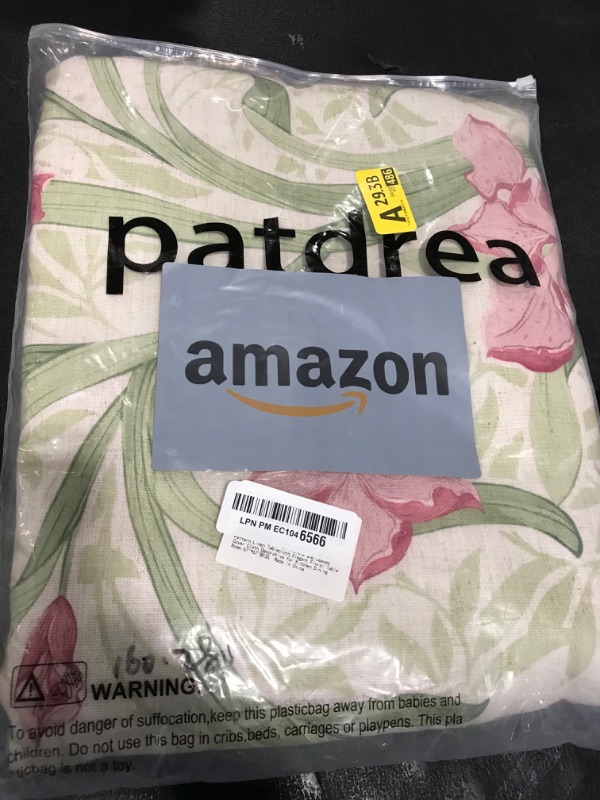 Photo 1 of patdrea Designer Purple Tablecloth for Rectangle Tables,Framhouse Linen Violets and Leaves Pattern Linen Tablecloth,Elegant Floral Table Cover Cloth Decor for Kitchen Dining Christmas,63"*110"