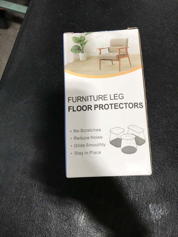 Photo 1 of 24 Pcs Chair Leg Floor Protectors for Hardwood Floors Silicone Covers to Protect Wood Tile Floors Felt Pads Furniture Leg Caps Non Slip Reduce Noise (Fit:1.3"-2")