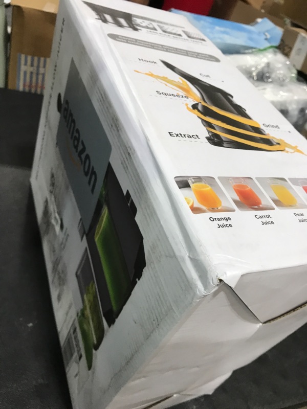 Photo 1 of Cold Press Juicer, 5.8" Extra Large Feed Chute Fit Whole Fruits & Vegetables, 350W Slow Masticating Juicer Machines, Easy to Clean,High Juice Yield?Grey?