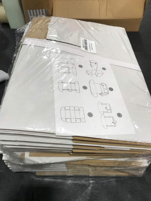Photo 1 of Wowxyz 10x7x5" 25 Pack Shipping Boxes - White Corrugated Cardboard Mailing Boxes for Small Business - Flat Empty Literature Mailer Packaging Supplies