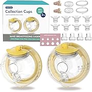 Photo 1 of PumpMom-us Wearable Breast Pump Collection Cup Compatible with Spectra S1 S2 9 Plus and SG, Replace Pump Kits 27mm Flange and 17/19/21/24mm Insert Included
