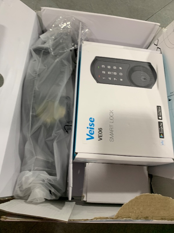 Photo 1 of Veise VE06-H Smart Front Door Lock Set, App Control, Keyless Entry Deadbolt with Lever Handle, Electronic Digital Touchscreen Keypad, Auto Lock, Easy Install, Matte Black