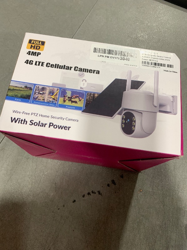Photo 1 of 4G LTE Cellular Solar Security Camera, Solar Powered Wireless Cellular Security Camera Outdoor with Built-in SIM Card, 360° Live View, 2K Color Night Vision, Motion Alert, Remote Access, 2-Way Audio