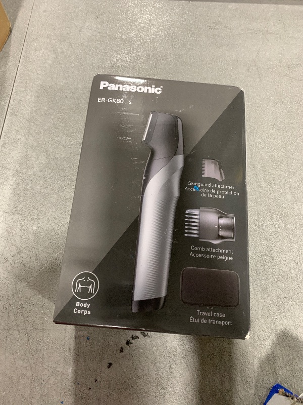 Photo 1 of Panasonic Body Groomer for Men and Women, Unisex Wet/Dry Cordless Electric Body Hair Trimmer with 2 Comb Attachments, Multi-Directional Shaving in Sensitive Areas - ER-GK80-S (Black)