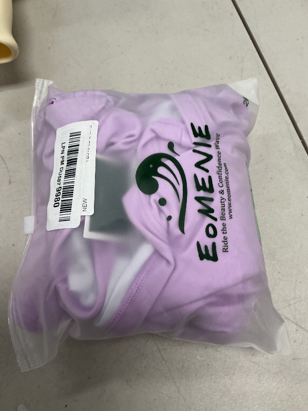 Photo 1 of Eomenie Tankini Swimsuits for Women Ruched Tummy Control Bathing Suit Two Piece Swim Tank Top with High Waisted Bottom Light Purple
