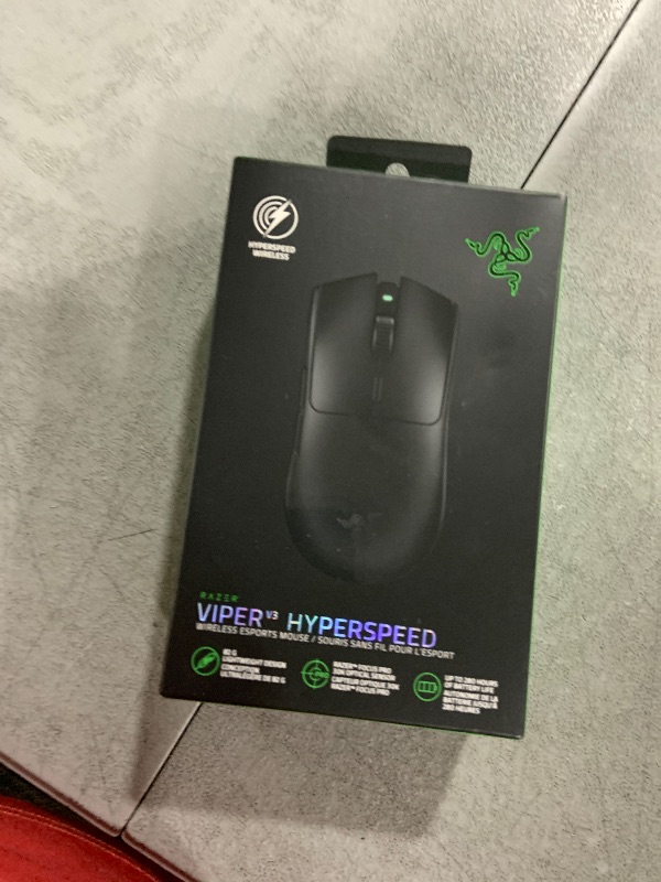 Photo 1 of Razer Viper V3 HyperSpeed Wireless Esports Gaming Mouse: 82g Lightweight - Up to 280 Hr Battery - 30K DPI Optical Sensor - Gen-2 Mechanical Switches - 8 Programmable Controls - Classic Black