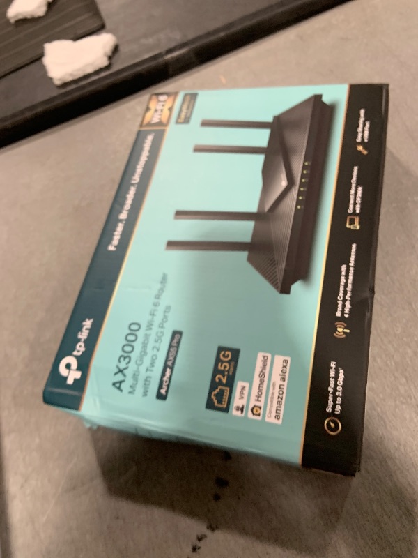 Photo 1 of TP-Link AX3000 WiFi 6 Router (Archer AX55 Pro) - Multi Gigabit Wireless Internet, 1 x 2.5 Gbps Port, Dual Band, VPN, OFDMA, MU-MIMO, USB Port, WPA3, Compatible With Alexa