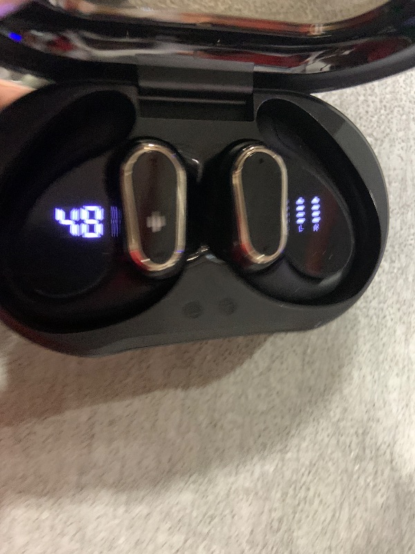 Photo 1 of Wireless Earbuds, 2025 Bluetooth 5.4 Headphones Sport, Bluetooth Earbuds with ENC Noise Canceling Mic, 75H Stereo Wireless Headphones IP7 Waterproof with Earhooks, Dual LED Display for Workout/Running