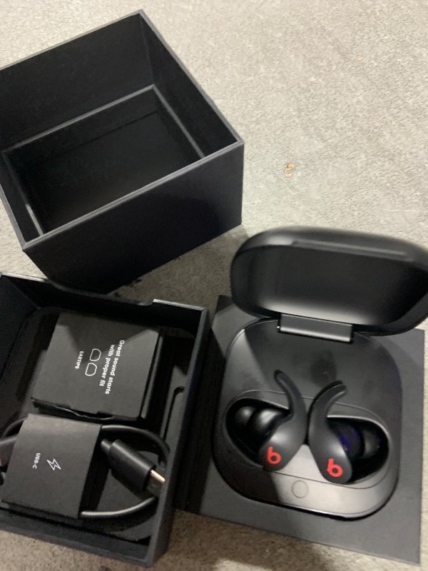 Photo 1 of Beats Fit Pro - True Wireless Noise Cancelling Earbuds - Apple H1 Headphone Chip, Compatible with Apple & Android, Class 1 Bluetooth, Built-in Microphone, 6 Hours of Listening Time - Beats Black