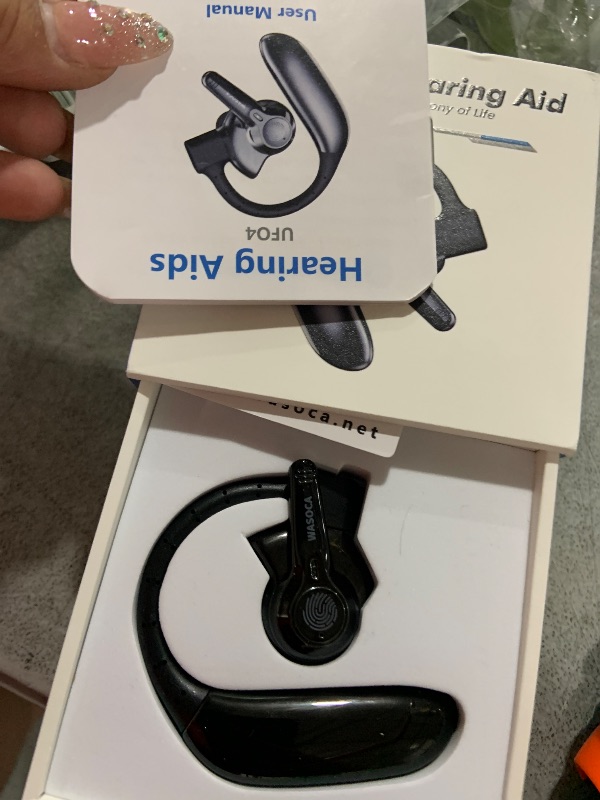 Photo 1 of Hearing Aids, Bluetooth Hearing Aids for Seniors with Noise Cancelling and Volume Control, Fashionable and Trendy Rechargeable Hearing Aids for Hearing Loss (Single)