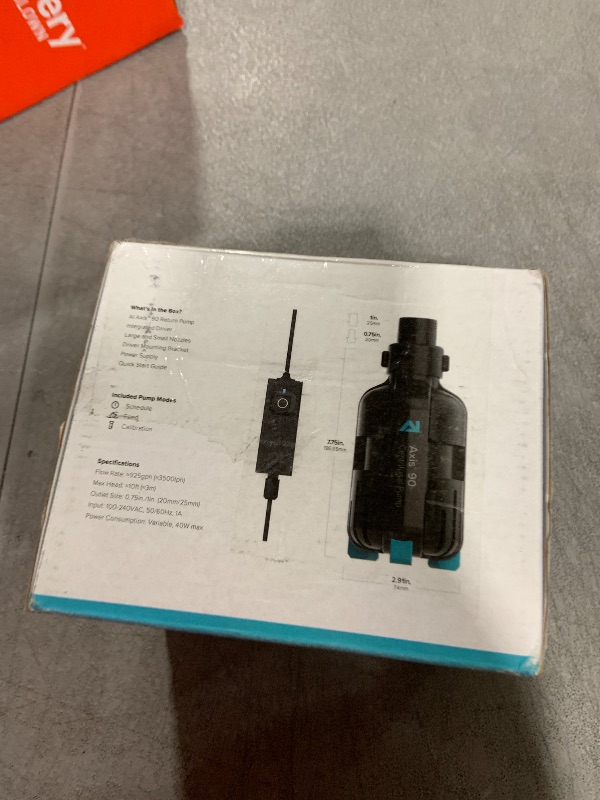 Photo 1 of AquaIllumination AI Axis Centrifugal Smart Controllable Aquarium Pump - 925 GPH, Ultra Quiet Energy Efficient (Axis 90)