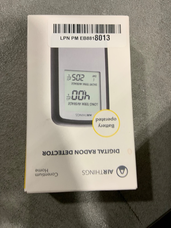 Photo 1 of Airthings Corentium Home Radon Detector 223 Portable, Lightweight, Easy-to-Use, (3) AAA Battery Operated, USA Version, pCi/L