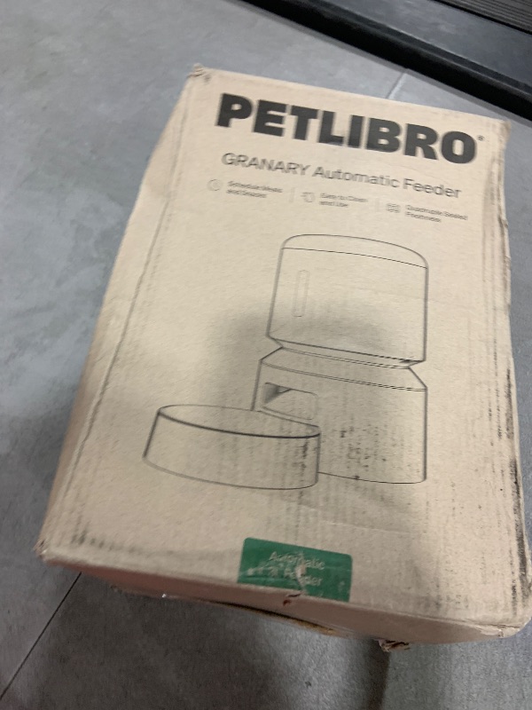 Photo 1 of PETLIBRO Automatic Cat Feeder, Automatic Dog Food Dispenser with Freshness Preservation, Timed Pet Feeders for Dry Food, Up to 50 Portions 6 Meals Per Day, Granary Black