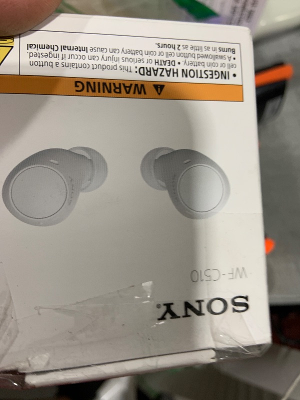 Photo 1 of Sony WF-C510 Truly Wireless in-Ear Bluetooth Earbud Headphones with up to 22-Hour Battery, Multipoint-Connection, Mic and IPX4 Water Resistance, White- New