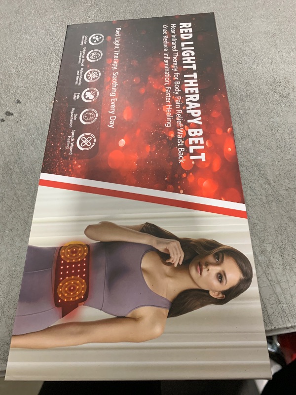 Photo 1 of Red Light Therapy Belt, Infrared Light Therapy for Body, Wearable Wrap with Timer for Back Shoulder Waist Muscle Pain Relief, Improve Joint Inflammation, Red Light Therapy for Body