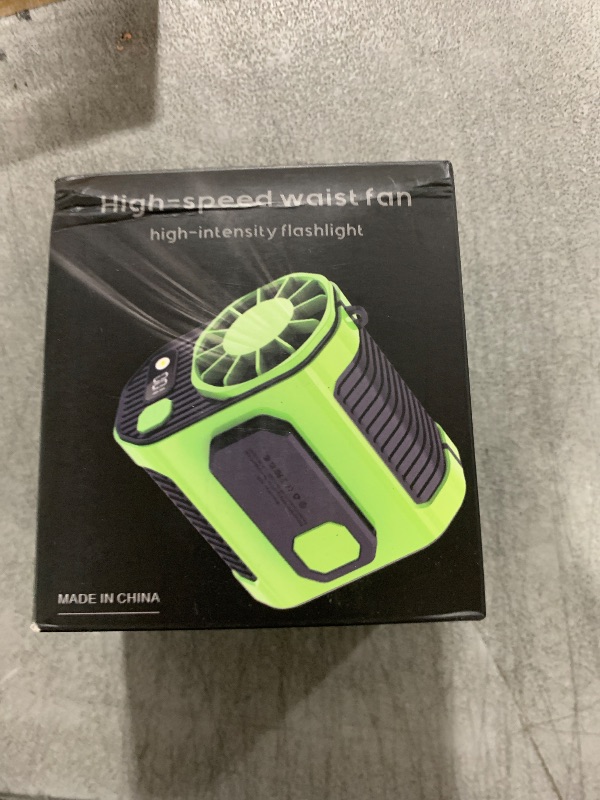 Photo 1 of Portable Waist Fan, 10-Speed Rechargeable Body Fan with LED Light,Hands Free Wearable Belt Clip Waist Fans, 10000mAh Battery Cooling Fans, Dual Clips/Power Bank, 15000RPM for Camping, Outdoor, Jobsite