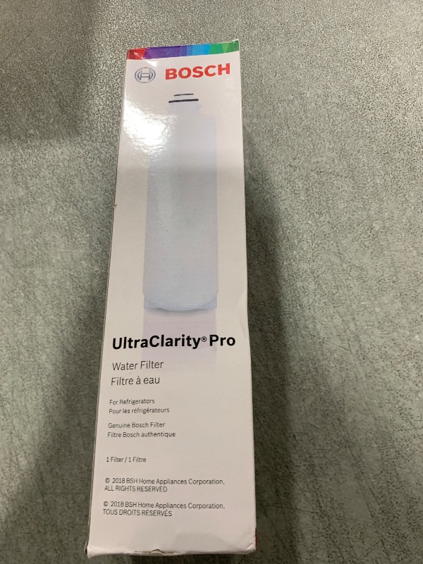 Photo 1 of Bosch 11032531 Genuine OEM UltraClarity® Pro Water Filter Cartridge (White) for Bosch Refrigerators