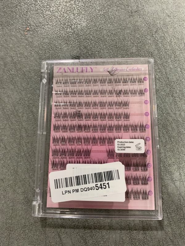 Photo 1 of Self Adhesive Eyelashes Natural Self Adhesive Lash Clusters Wispy Press on Lashes 10-12MM Pre-glued Eyelash Clusters 120pcs C-curly No Glue Lashes DIY Individual Lashes by ZANLUFLY