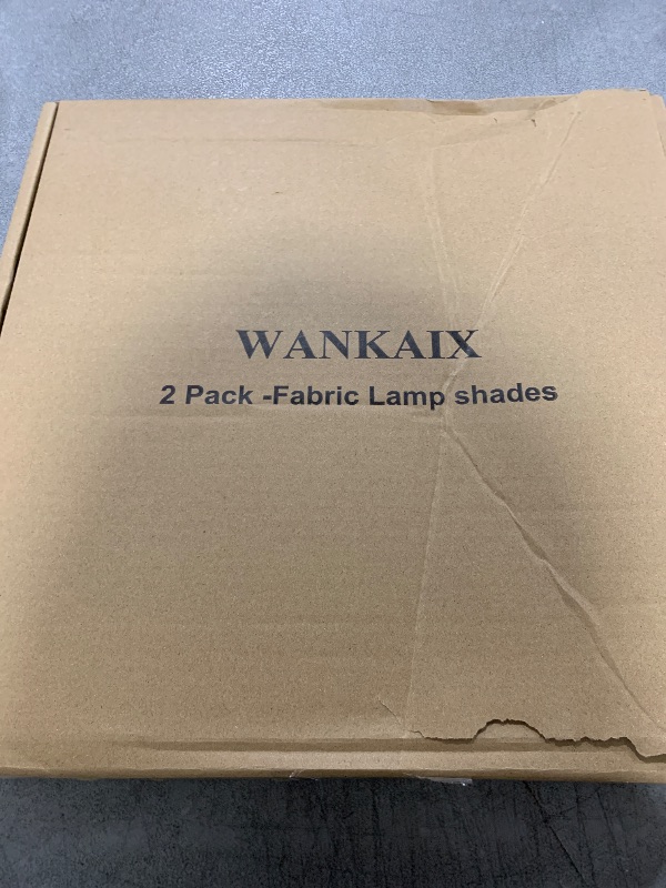 Photo 1 of Wankaix lampshades Set of 2, Drum Lamp Shades Set of 2, Lamp Shades for Table Lamps Easy Assembly Required Lamps Shades Natural Linen Fabric (Beige, 13"x13"x10")