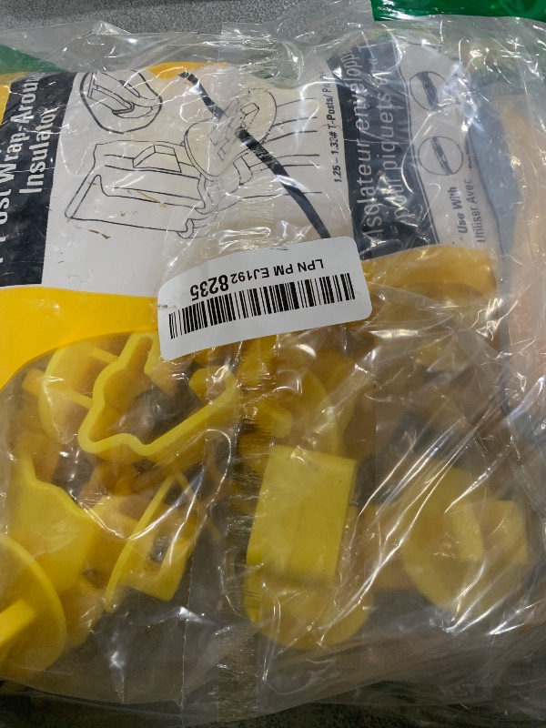 Photo 1 of Zareba ITY-Z Standard Snug-fitting T-Post Insulator, 25 per Bag, Yelllow