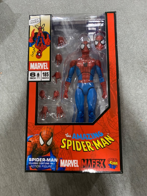 Photo 1 of ????????(MEDICOM TOY) MAFEX No.185 Spider-Man Spider-Man (Classic Costume Ver.) Total Height Approx. 6.1 inches (155 mm), Non-Scale, Pre-Painted Action Figure