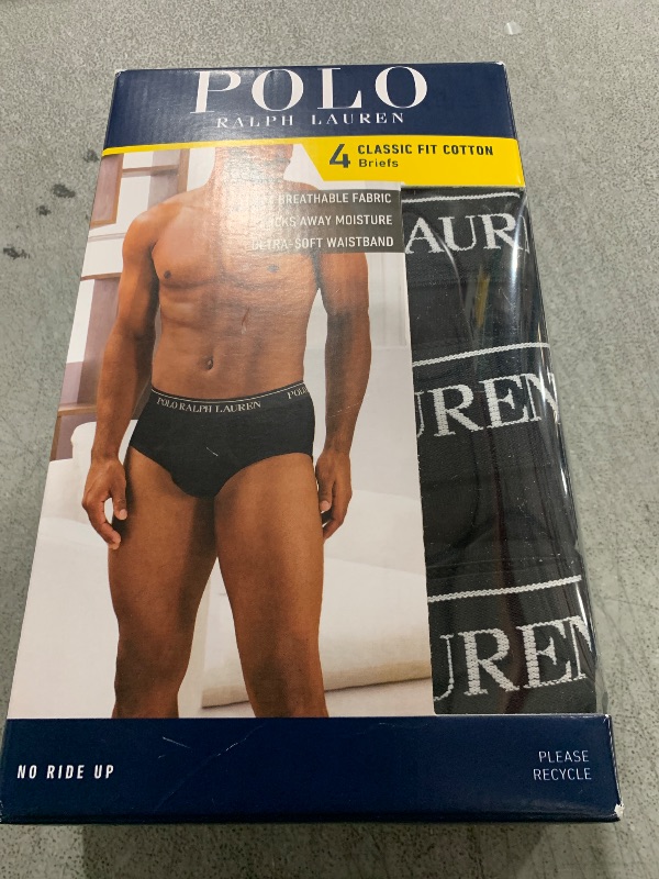 Photo 1 of POLO RALPH LAUREN Classic Fit w/Wicking 4-Pack Briefs Black LG