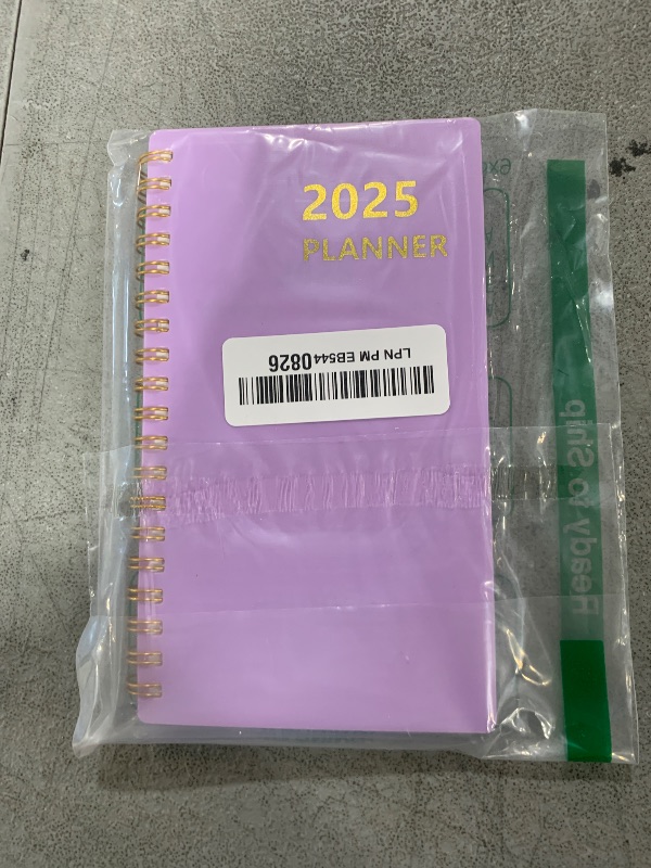 Photo 1 of HAUTOCO 2025 Pocket Calendar Planner Weekly & Monthly Planner Spiral Bound for Purse 4'' x 6.8'', 12 Month (January 2025 - December 2025), 2025 Daily Agenda Book Pocket Size Planner, PP Cover, Purple