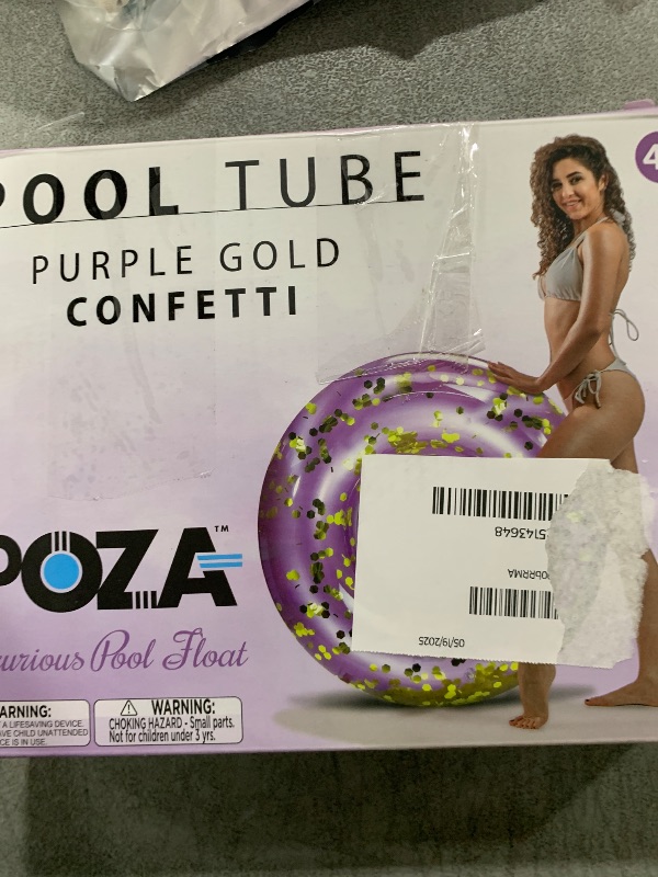 Photo 1 of CoTa Global Inflatable Ring Pool Float - Stylish Confetti Pool Float Premium UV Resistant Swim Tube Floats for Adults and Kids, Heavy Duty Inflatable Pool Rings for Beach, Lake, 36 Inch - Purple Gold