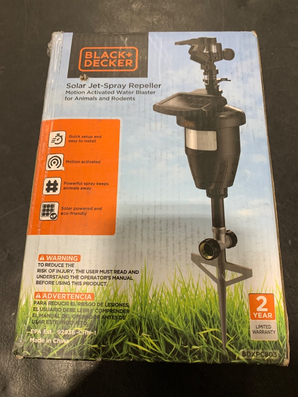 Photo 1 of Cat Repellent Outdoor- Squirrel Deterrent Solar- Dog Repellent- Raccoon Deterrent Solar Motion-Activated Water Blaster Jet Spray Scare Away Deer, Rabbits, Birds & Other Animals