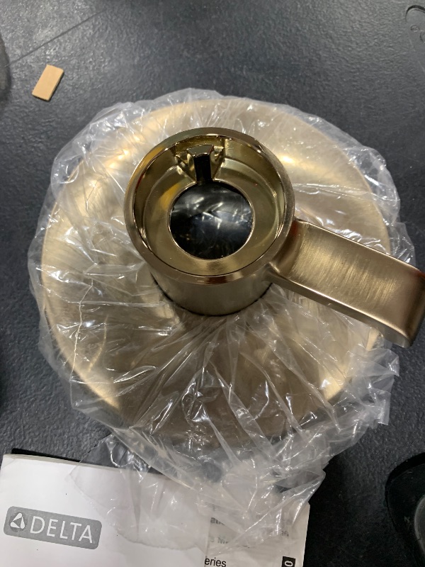 Photo 1 of Delta Faucet Tetra 17T Series Dual-Function Gold Shower Valve Trim Kit, Shower Handle, Delta Shower Trim Kit, Lumicoat Champagne Bronze T17T089-CZ-PR (Valve Not Included)