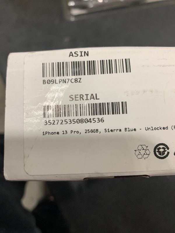 Photo 1 of Apple iPhone 13 Pro, 256GB, Sierra Blue - Unlocked (Renewed)