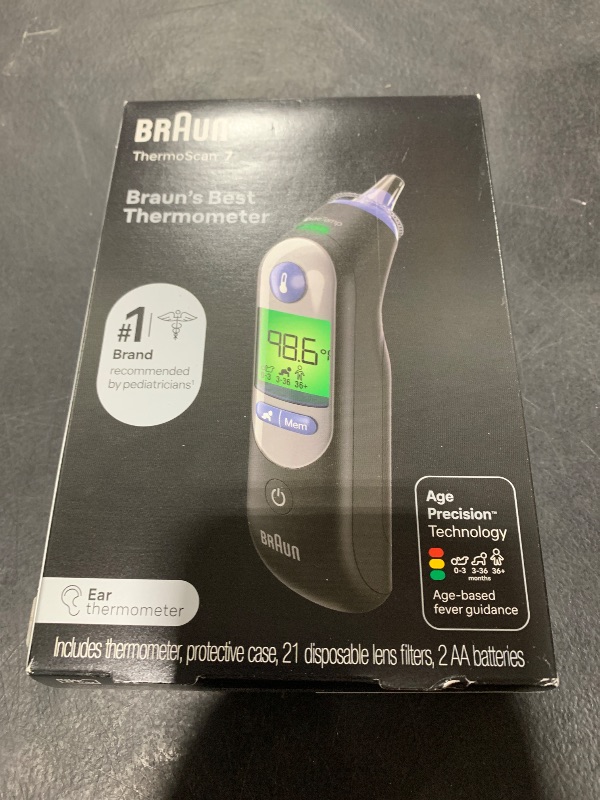 Photo 1 of Braun ThermoScan 7 Digital Ear Thermometer, Age-Adjusted Fever Guidance, Baby and Infant Friendly, No. 1 Brand Recommended by Pediatricians, FSA and HSA Eligible