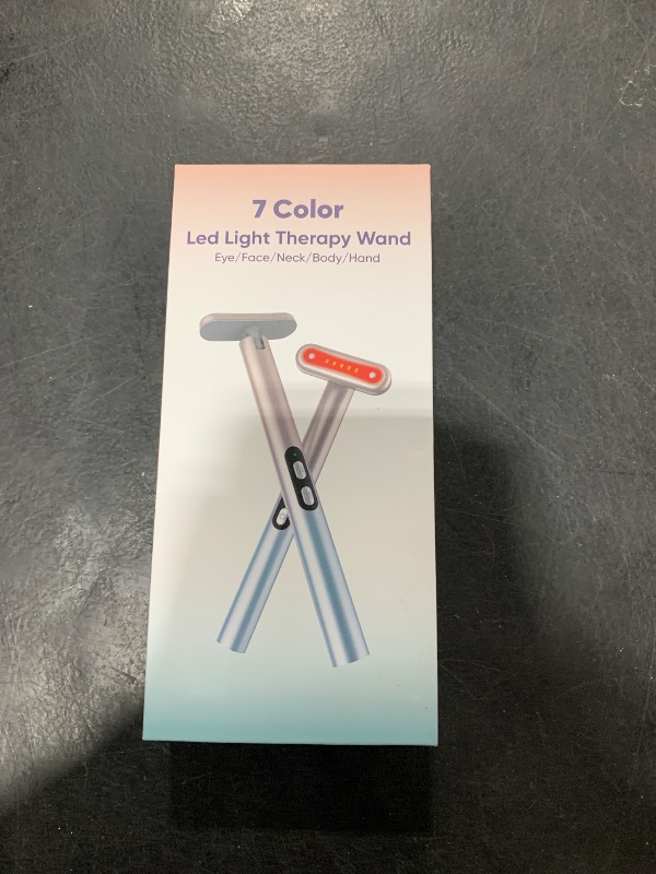 Photo 1 of Red-Light-Therapy?Led Facial Light Therapy 7 Colors Eye Beauty Wand Face Massager Red for Skincare & Blue Rejuvenation Tool