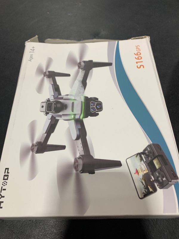 Photo 1 of HYTOBP GPS Drone with 4K Camera for Adults, S166 Drone Under 249g 5GHz Transmission 3 Batteries, 90° Adjustable Lens, Auto Return, Follow Me, Brushless Motor Drones for Adults and Beginners (Black)