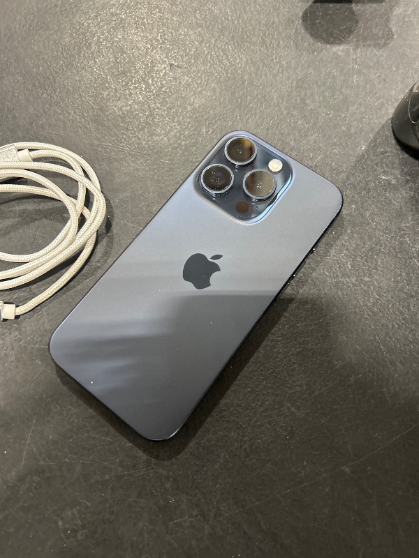 Photo 1 of Apple iPhone 15 Pro, 128GB, Blue Titanium - Unlocked (Renewed Premium)