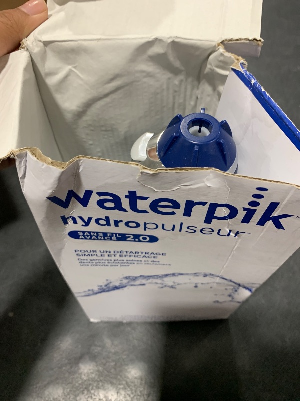 Photo 1 of Waterpik Cordless Advanced 2.0 Water Flosser For Teeth, Gums, Braces, Dental Care With Travel Bag and 4 Tips, ADA Accepted, Rechargeable, Portable, and Waterproof, Blue WP-583, Packaging May Vary