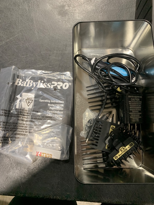 Photo 1 of BaBylissPRO GOLDFX+ Professional Barber Cord/Cordless Hair Clippers for Men, All Metal, Lithium Battery with 3-Hour Runtime, Gold