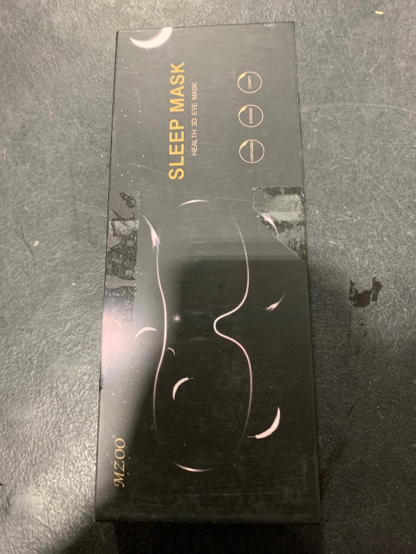 Photo 1 of MZOO Luxury Sleep Mask for Back and Side Sleeper, Completely Block Out Light Sleeping Eye Mask for Women Men, Zero Pressure 3D Contoured Night Blindfold, Breathable & Soft Eye Shade Cover